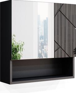 Koupelnová zrcadlová skříňka Vicco Irma Antracitový vysoký lesk 54 x 55 cm, Model 34520