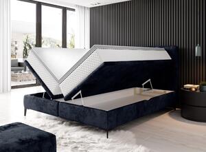Luxusní postel Moe 140x200+matrace Unique Duo, černá Aphrodite