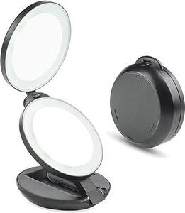UNIQ LED kosmetické zrcátko Compact Double s 10násobným zvětšením – cestovní zrcátko
