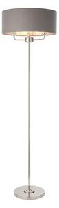 Endon 94378 - Stojací lampa HIGHCLERE 1xE14/40W/230V šedá/lesklý chrom