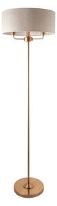 Endon 110724 - Stojací lampa HIGHCLERE 1xE14/40W/230V béžová/mosaz