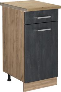Spodní skříňka kuchyňské linky Vicco R-Line Černý beton 40 cm PD Dub, Model 47509