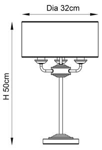 Endon 94369 - Stolní lampa HIGHCLERE 3xE14/18W/230V béžová/matný chrom