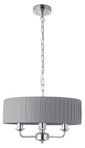 Endon 94394 - Lustr na řetězu HIGHCLERE 3xE14/40W/230V tmavě šedá/lesklý chrom