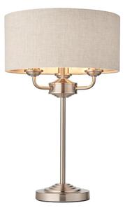 Endon 94369 - Stolní lampa HIGHCLERE 3xE14/18W/230V béžová/matný chrom