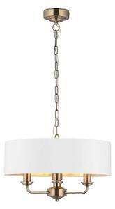 Endon 98934 - Lustr na řetězu HIGHCLERE 3xE14/40W/230V bílá/mosaz