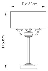 Endon 110721 - Stolní lampa HIGHCLERE 3xE14/18W/230V béžová/mosaz