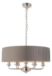 Endon 94397 - Lustr na řetězu HIGHCLERE 6xE14/40W/230V šedá/lesklý chrom