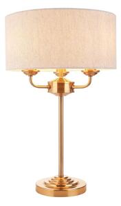 Endon 110721 - Stolní lampa HIGHCLERE 3xE14/18W/230V béžová/mosaz