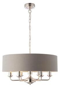 Endon 94373 - Lustr na řetězu HIGHCLERE 6xE14/40W/230V šedá/lesklý chrom