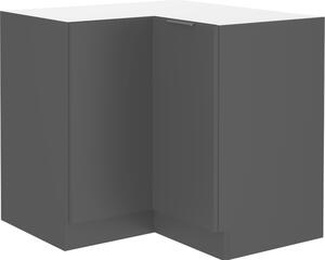 Kondela Dolní rohová kuchyňská skříňka Siber 90x90 DN 2F BB - černá