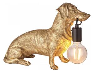 Endon 101187 - Stolní lampa DACHSHUND 1xE27/10W/230V zlatá