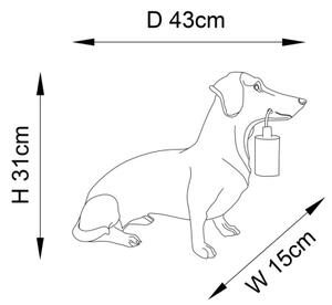 Endon 101188 - Stolní lampa DACHSHUND 1xE27/10W/230V černá
