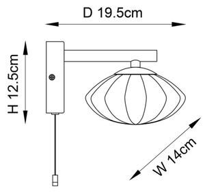 Endon 97182 - Koupelnové nástěnné svítidlo MOBIAS 1xG9/3W/230V IP44 mosaz