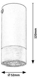Rabalux 5074 - Stropní svítidlo ZIRCON 1xGU10/5W/230V 12 cm