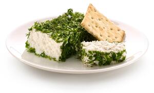 Bílo-zelená silikonová miska na přípravu domácího sýru Lékué Cheese