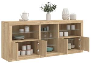 Příborník s LED osvětlením dub sonoma 162 x 37 x 67 cm 3209032