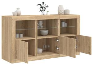 Příborník s LED osvětlením dub sonoma 123 x 37 x 67 cm 3209060