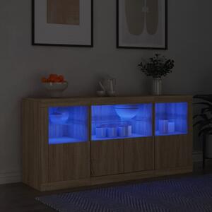 Příborník s LED osvětlením dub sonoma 142,5 x 37 x 67 cm 3209067
