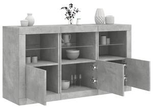 Příborník s LED osvětlením betonově šedý 123 x 37 x 67 cm 3209061