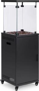 MultiGarden Terasový plynový ohřívač se skleněným krytem, 13 kW, černý