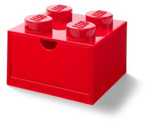 Červený stolní box se zásuvkou LEGO®, 15 x 16 cm