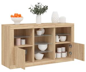 Příborník s LED osvětlením dub sonoma 123 x 37 x 67 cm 3209081