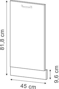 Čelní panel myčky Vicco R-Line Černý beton 45 cm , PD Dub, Model 55101