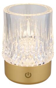 Globo 21044 - LED Stm. dot. nab. stolní lampa LIZZY LED/1W/5V 1200 mAh zlatá