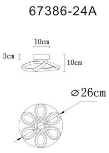 Globo 67386-24A - LED Stropní svítidlo MELISAND LED/24W/230V pr. 26 cm černá
