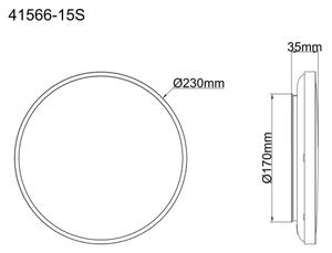 Globo 41566-15S - LED Stropní svítidlo NIELSEN LED/15W/230V pr. 23 cm černá