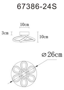 Globo 67386-24S - LED Stropní svítidlo MELISAND 24W/230V pr. 26 cm matný chrom