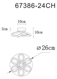 Globo 67386-24CH - LED Stropní svítidlo MELISAND 24W/230V pr. 26 cm zlatá