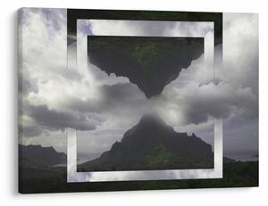 Obraz - Hory na Islandu, geometrická koláž (70x50 cm)