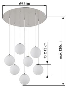 Globo 56140-7H - LED Lustr na lanku RIHA 7xG9/3,5W/230V bílá