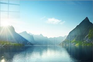 Skleněný obraz 70x50 cm Fjord – Wallity