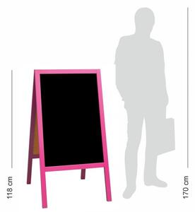 Probal reklamní áčko s křídovou tabulí 118x61 cm růžová