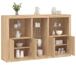 Příborník s LED osvětlením dub sonoma 162 x 37 x 100 cm 3209172