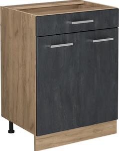 Spodní skříňka kuchyňské linky Vicco R-Line Černý beton 60 cm bez pracovní desky, Model 47515