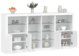 Příborník s LED osvětlením bílý 202 x 37 x 100 cm 3209184