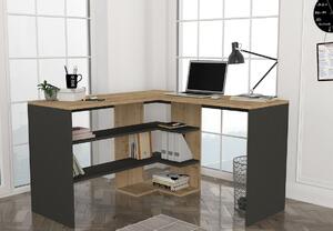 Rohový pracovní stůl BONGA sapphire/antracit