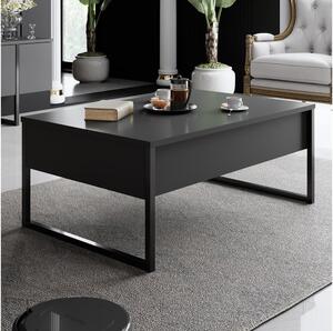 Konferenční stolek LUXE 90x60 cm antracit/černá