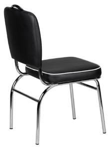 Retro Židle Elivis Černá/bílá