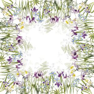 Garnier Thiebaut Iris d'Hiver Blanc Ubrus Délka cm: 225, Šířka cm: 155