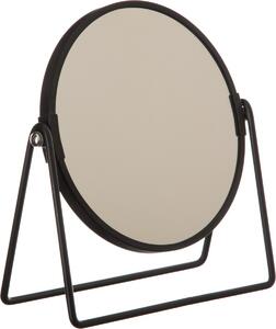 Kosmetické zrcátko, stojící, sklopné, Ø17 cm, černé