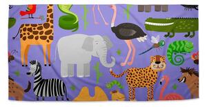 Sablio Ručník Animované safari - 30x50 cm