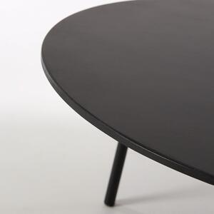 Černý konferenční stůl Kave Home Ulrich, ⌀ 70 cm