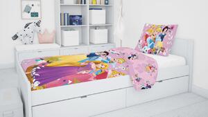 Jerry Fabrics Bavlněné povlečení 140x200 + 70x90 cm - Princezny "Pink 02"