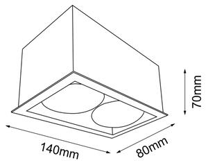Brosline 1081 - Bodové svítidlo CAGE 2xGU10/10W/230V bílá