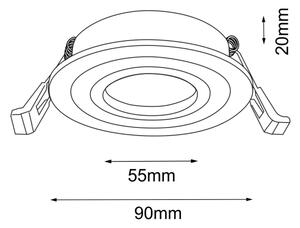 Brosline 3024 - Podhledové svítidlo TOCHI 1xGU10/10W/230V černá